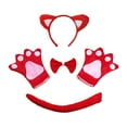 thumbnail image 1 of 4 piezas de disfraz de animales, diadema de animales para niños, adultos, disfraces de Halloween, accesorios para actuaciones en escenario, disfraces,, 1 of 10