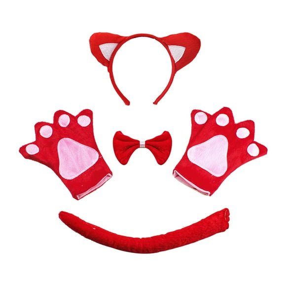 4 piezas de disfraz de animales, diadema de animales para niños, adultos, disfraces de Halloween, accesorios para actuaciones en escenario, disfraces,