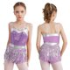 thumbnail image 3 of Traje de baile latino Samba Jazz para niños y niñas, traje de baile metálico con lentejuelas brillantes, mono con flecos Cha-cha, 3 of 5