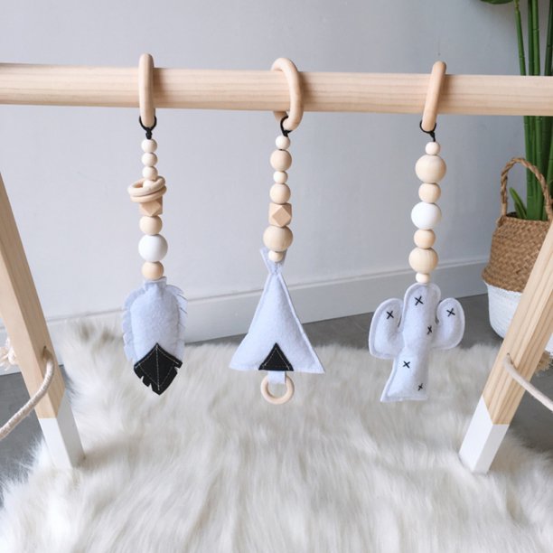 Nordic Style Hanging Pendants Toys Baby Gym Toy Kids Room Wooden Ornaments Fitness Rack Decoration Walmart Com Walmart Com