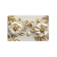 thumbnail image 5 of JML Non-Slip Microfiber & Rubber Doormat - Soft Entryway Rug for Home/Office (16"x24") - Easy Clean Door Mat for Indoor/Outdoor Use, White and Gold Floral, 5 of 5