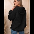 thumbnail image 4 of Sudadera con Capucha para Mujer, Sudadera de Larga, Holgada y con Bolsillos. Negro XXL, 4 of 6