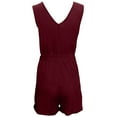thumbnail image 6 of Fsqjgq Jumpsuits for Women Fashion Rompers Jumpers Denim Dresses for Women 2024 Casual V Neck Bow Pocket Sleeveless Shorts Wide Shorts Jumpsuits Rompers Bib Overalls Jumpsuits V Neck Sleeveless Ju, 6 of 7