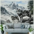 thumbnail image 4 of BCIIG Wolf Tapestry, Hippie Wall Hanging Tapestry Aesthetic Birthday Holiday Party Art Wall Carpet for Living Room Bedroom Dorm Ceiling Decor,, 4 of 6
