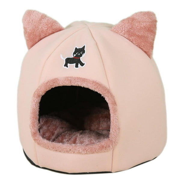 Casa para gatos portátil, aislada y resistente al viento, para porche comunitario. rosa