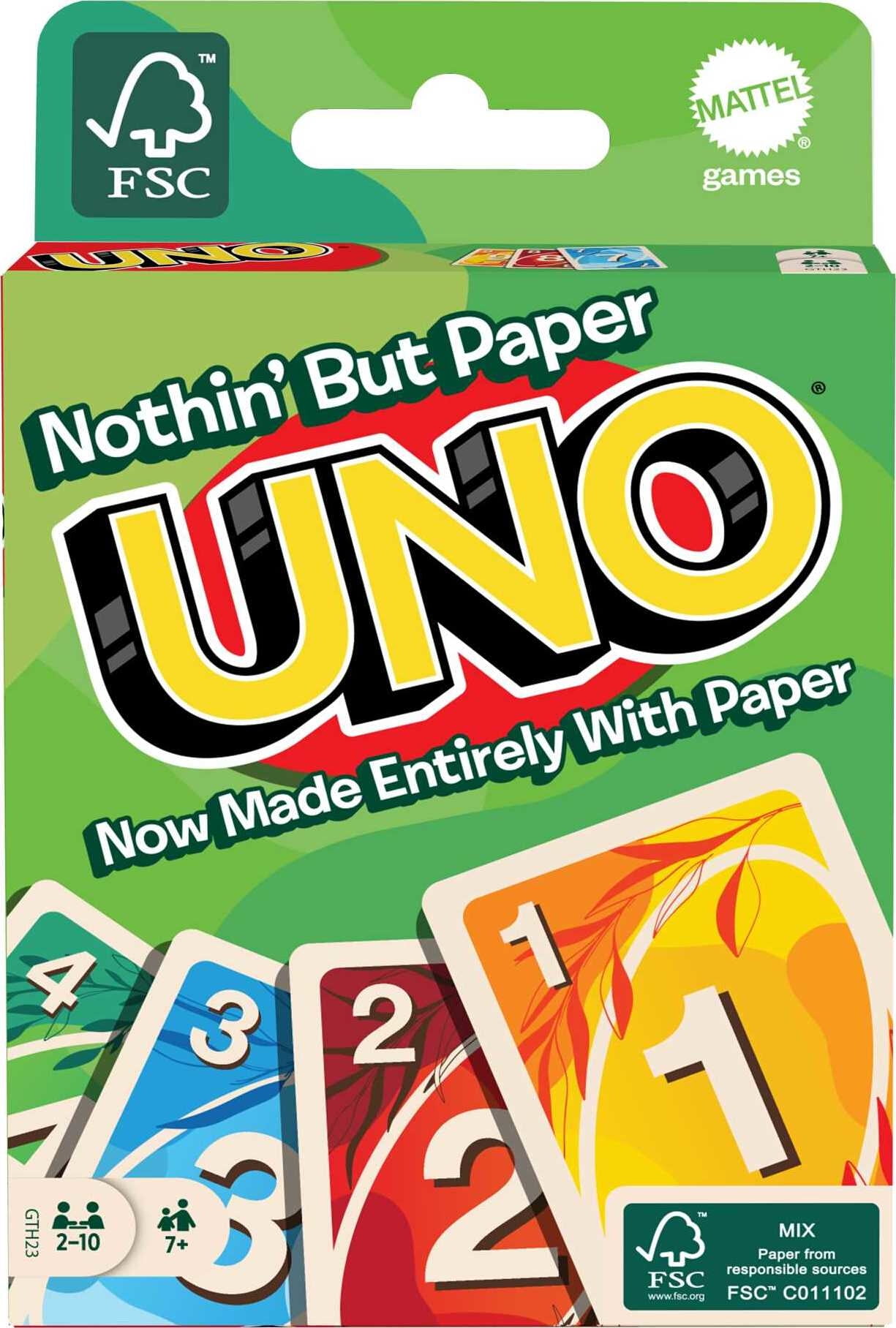 Uno Nothin' But Paper Family Card Game With 112 Cards & Instructions For  Players 7 Years & Older - Walmart.Com