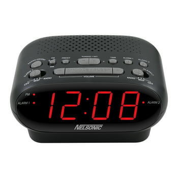 Nelsonic AM/FM Digital Tuning Clock Radio, NLC695
