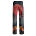 thumbnail image 5 of Satingcolo Halloween Pajamas Women Stretch Lounge Pants Comfy Pjs Sleep Bottoms Soft Pajama Pants Cute Trousers Loose Palazzo, 5 of 5