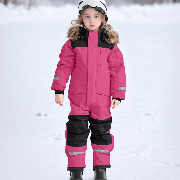 Xyant Girls Boys Snow Suits Kids One Piece Snowsuits Waterproof