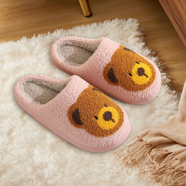 Pantufla Zapatillas de oso lindo, zapatos de casa de invierno esponjosos, zapatillas de invierno ligeras para mujer DQrwqpou Tenis De Mujer Tenis De Hombre