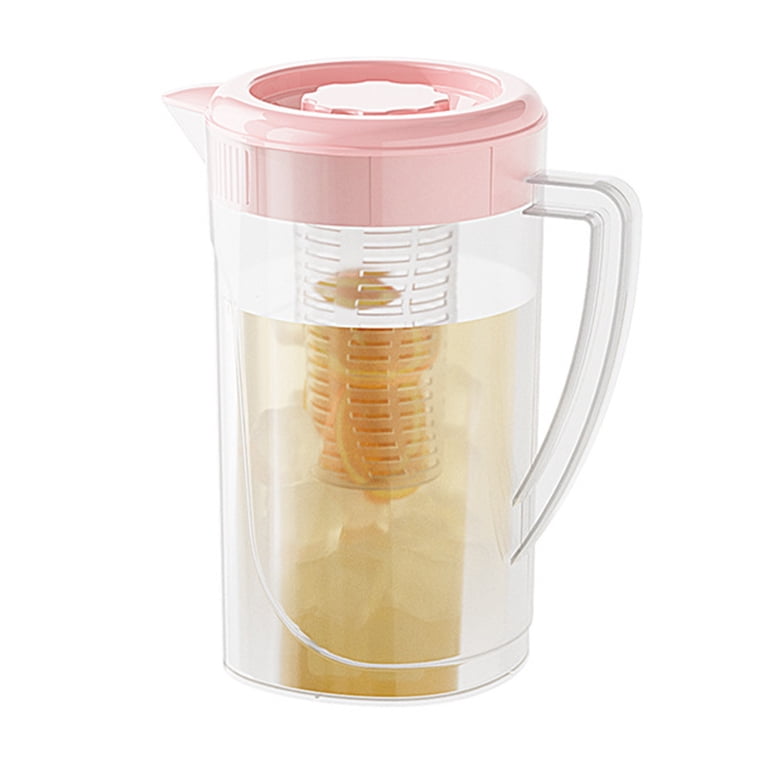 64 Oz Mason Jar Pitcher With Lid - Half Gallon Glass Pitcher For Cold Brew, Lemonade, Iced Tea & More, Wide Mouth, 2 Quart Capacity