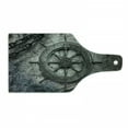 thumbnail image 1 of Ships Wheel Cutting Board, Retro Navigation Equipment Illustration Steering Helm Charts Anchor Chains, Decorative Tempered Glass Cutting and Serving Board, Wine Bottle Shape, Charcoal, by Ambesonne, 1 of 1