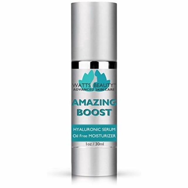 Watts Beauty Amazing Boost Hyaluronic Serum for Volumes of Moisture to Give Your Skin a Voluminous Boost While Taking Your Skin Care Routine to the Next Level - Smoothing Face Moisturizer (1oz)