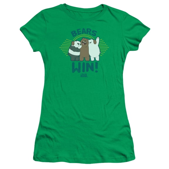 We Bare Bears Bears Win S/S Junior Women's T-Shirt Sheer Kelly Green
