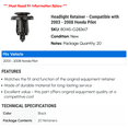 thumbnail image 2 of Headlight Retainer - Compatible with 2003 - 2008 Honda Pilot 2004 2005 2006 2007, 2 of 2