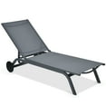 thumbnail image 2 of Goplus Chaise Longue d'Extérieur Inclinable en Aluminium et Tissu Réglable Gris, 2 of 10