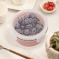 thumbnail image 4 of Round Mini Food Storage Container Flip Lid Refrigerator Organizer for Cheese Fruits Vegetables Snacks Airtight Kitchen Pantry Box BPA Free Plastic, 4 of 5