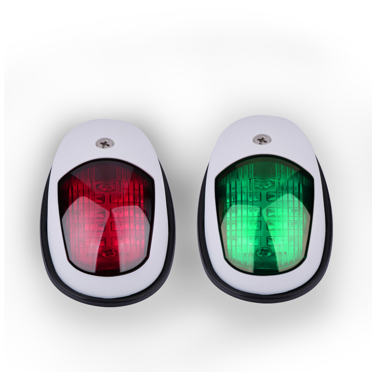Feu De Navigation LED Rouge/Vert Pour Bateau, Yacht - 12 LED, Angle 225°, 12/24V - Matière PP Résistante Aux Intempéries