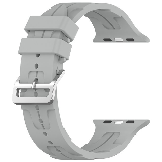 Correa Deportiva Silicona 42/44/45/49 Mm para IWatch 1/2/3/4/5/6/7/SE/8/9/Ultra (gris)