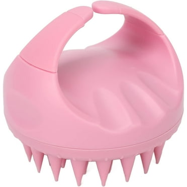 Scalp Massager Brush Soft Silicone Promote Hair Growth Salon Shampoo Scrubber Brush (Pink)