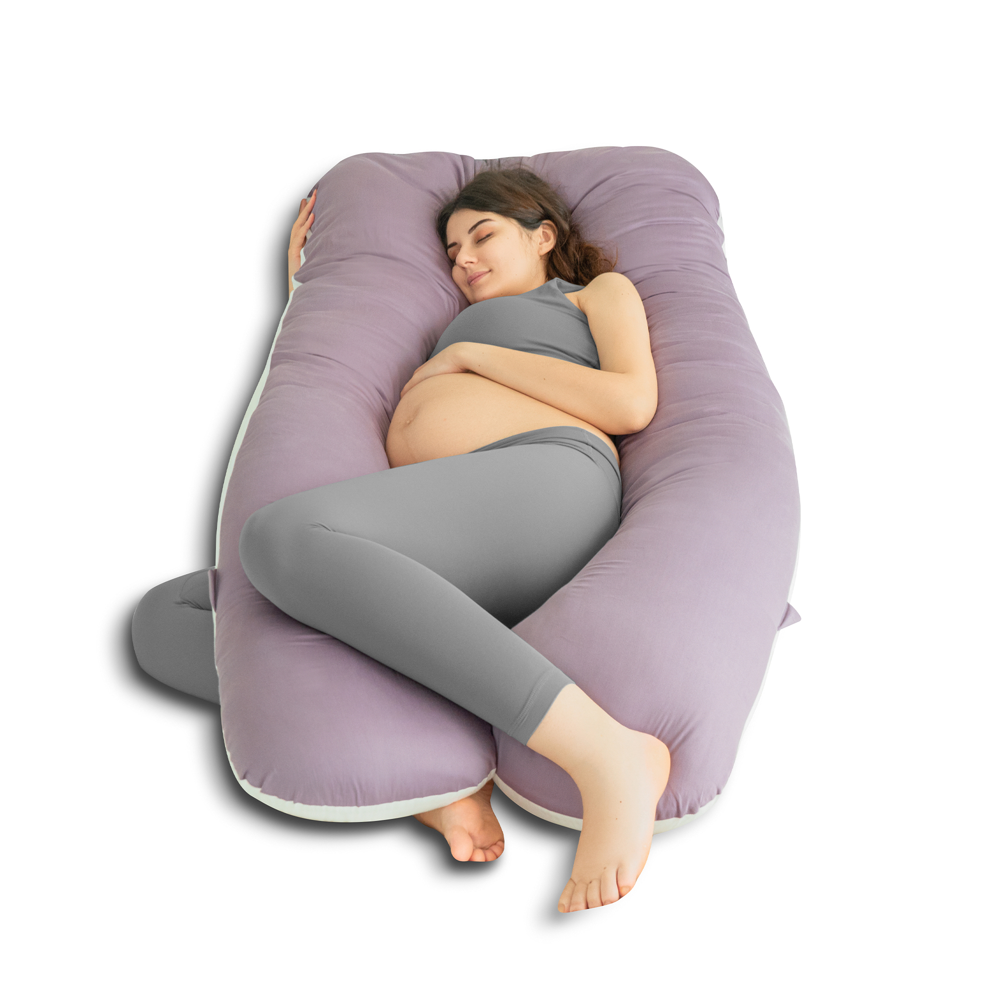 Gestational Pregnant Maternity Full Body Pillow Case U-Shaped Sleepers LC