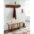 thumbnail image 4 of Alpine Natural Live Edge Wood 48" Coat Hooks with Shelf, 4 of 5