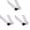 White 3PCS, variant on Visually Impaired Blind Walking Stick 4 section Folding Aluminum Cane 124CM Long