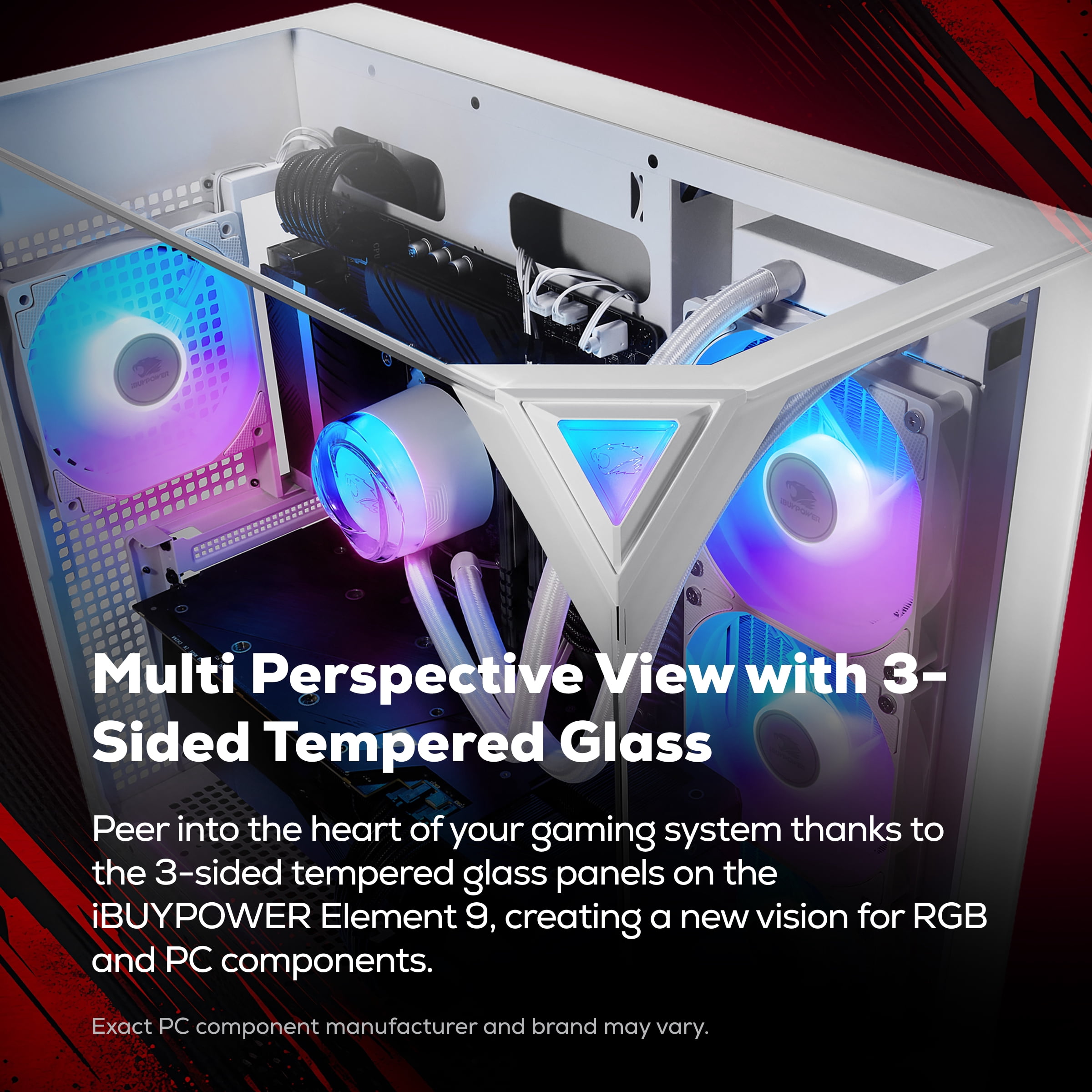 iBUYPOWER Element Gaming PC Desktop Computer Intel Core i7 14700F CPU, NVIDIA GeForce RTX 5060Ti 8GB GPU, 16GB DDR5 RGB 5200MHz RAM, 1TB NVMe SSD,Windows 11 Home,Gamer Keyboard and Mouse- EWI7N56T02