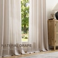 thumbnail image 6 of TURCURNO Light Filtering Linen Curtains for Living Room Bedroom,Soft Flax Textured Bronze Grommet Semi-Sheer Privacy Drapes 2 Panels,Linen,52"x90", 6 of 10