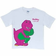 Personalized Barney & Baby Bop Kids' T-Shirt, White
