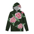 thumbnail image 2 of Sudadera con capucha con estampado 3D de peonías y rosas para hombre y mujer, estilo Harajuku, con estampado floral, informal, para primavera y otoño, 2 of 5