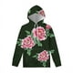 thumbnail image 2 of Sudadera con capucha con estampado 3D de peonías y rosas para hombre y mujer, estilo Harajuku, con estampado floral, informal, para primavera y otoño, 2 of 5