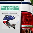 thumbnail image 6 of Ellopi 5x5" Waterproof XL USA Flag Fish Sticker Decal, 6 of 6