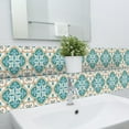 thumbnail image 4 of 10 PCS Peel and Stick Floor Tile, 6"x6" Vinyl Moroccan Style Floor Tiles, Removable and Waterproof Flooring Tiles for Renters, Stick on Floor Tiles for Bathroom, Kitchen, Staircase, 4 of 9