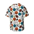thumbnail image 2 of Xecao offers the Color Balls for Men's Casual Short-sleeved Shirt, a button-up collared shirt with a pocket, perfect for beach vacations and yacht travel in the X-Large size., 2 of 7