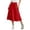 Red, variant on ZToonmas Girls' 5-15Y Solid Color A-Line Midi Skirt Elastic Waist Flared Skirt with Bow Kids' Casual and Sports Skirt