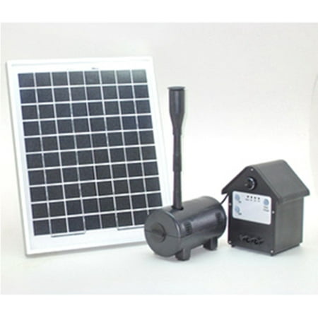 - 10 Watt Solar Power Outdoor Garden Water Pump Landscape Fountain Kit w/ Timer