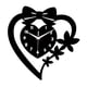 thumbnail image 2 of Reloj de pared con forma de corazón, decoración de pared, silencioso, moderno y sencillo, para colgar. Negro, 2 of 9