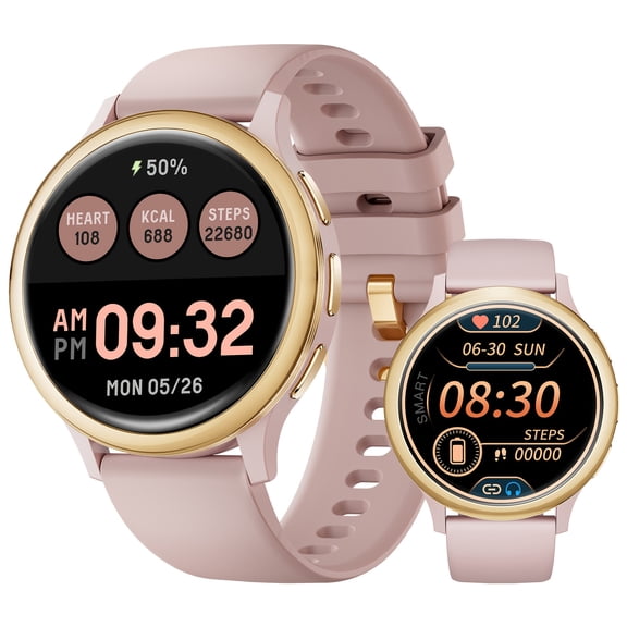 Unisex Smart Watch, IP68 Waterproof, Call/Message/Notification, 110  Sports Modes, Health/Sleep/Activity Tracker, Android & iPhone Compatible
