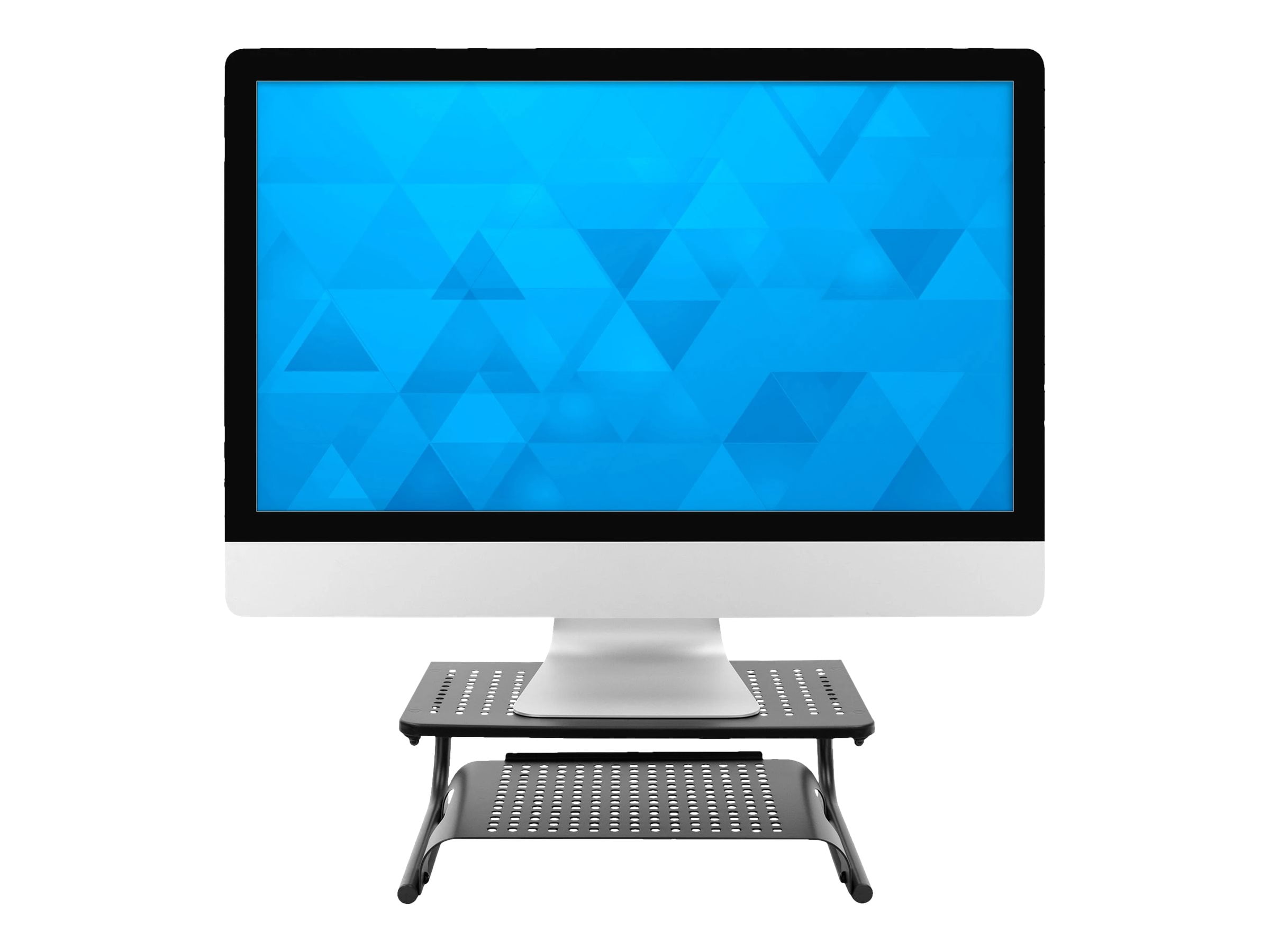 Mount-It! Two Tier Monitor Riser | Fits 13-32 Inch Screens | Storage Shelf