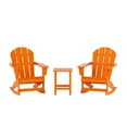 thumbnail image 5 of Polytrends  Laguna 3-Piece Poly Adirondack Rocking Chairs and Side Table Set Orange, 5 of 5