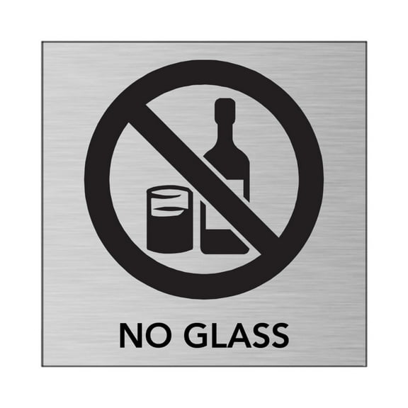 No Glass Signs