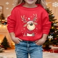 thumbnail image 4 of Christmas Sweatshirts for Girl 2025 Long Sleeve Crewneck Cute Reindeer Graphic Sweatshirt Xmas Holiday Pullover Tops, 4 of 5