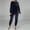 Blue, variant on Going Out Sets for Women Ladies Autumn And Winter Sequins Small Fragrance Leisure Sports Long Sweater Pencil Pants Respirator Three Piece Suit(White,S)
