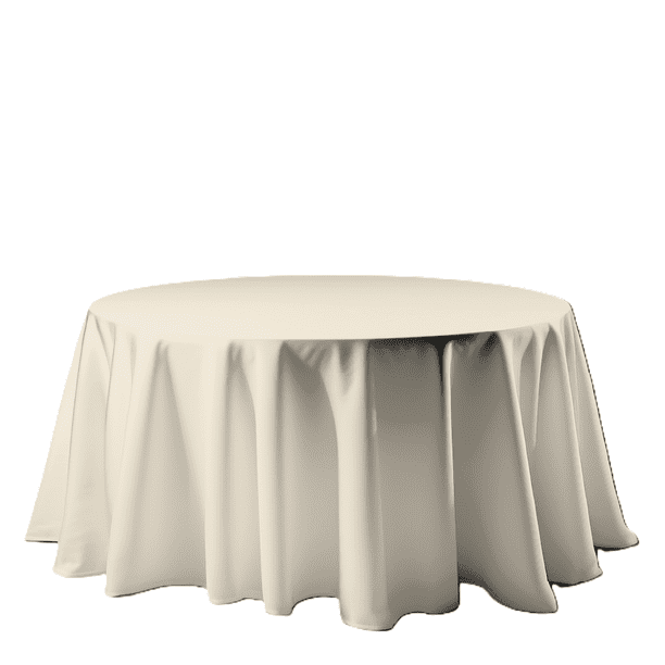 Mantel Para Mesa Redonda Medida 2.90 Diámetro Hueso