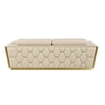 thumbnail image 3 of HomeRoots 551592 40 x 89 x 43 in. Beige & Gold Leather Sofa, 3 of 11