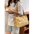 thumbnail image 4 of (Amarillo) Bolsos de mano de lona para mujer Bolsos grandes de hombro tipo hobo Bolsos de mano Monedero Monederos Monederos Multibolsillos Bolsos de trabajo casuales, 4 of 5