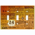 thumbnail image 2 of Metal Light Switch Wall Plate Outlet Cover (Coffee Cafe Diner Sign Sunset Brown - Triple Toggle), 2 of 2