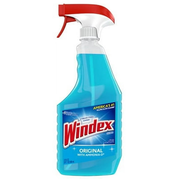 Windex Glass and Window Cleaner Spray Bottle, Original Blue, 23 fl oz