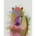 thumbnail image 3 of Fab Funky 20x24 Black Modern Framed Museum Art Print Titled - Pony 1 Portrait Rainbow Splash, 3 of 5